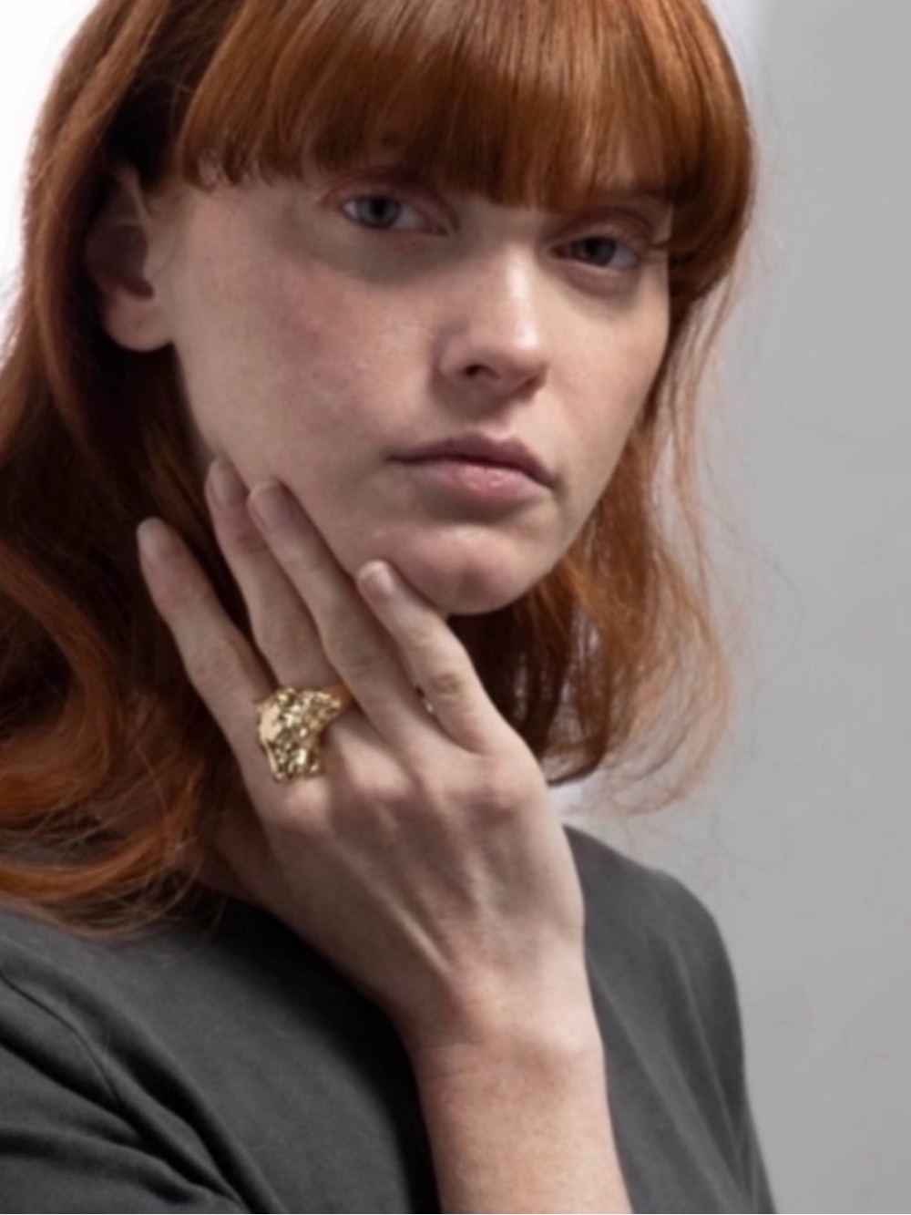 NEW Alexis Bittar Panther Head Ring Gold Clear Statement Big Cat JL21 - Picture 4 of 5